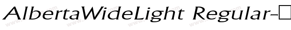 AlbertaWideLight Regular字体转换